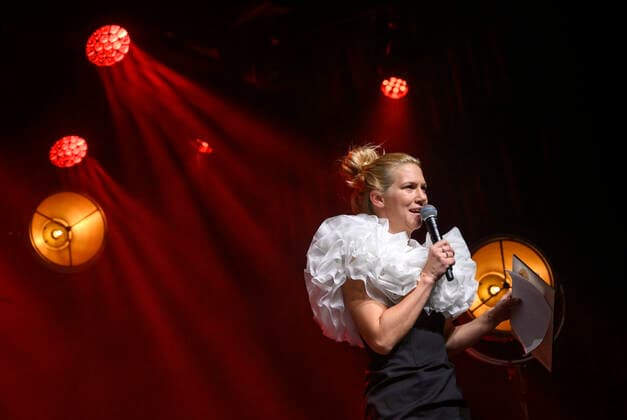 DMA Jazz 2021. Leder af JazzDanmark, Eva Frost under prisuddelingen ved Danish Music Awards Jazz 2021 paa Bremen Teater i Koebenhavn 6. december 2021.. , Copenhagen Copyright: TorbenxChristensen TorbenxChristensenx COP200 spdk20211207-021430-L
