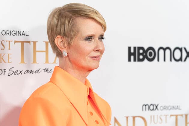 AND JUST LIKE THAT by HBO MAX premiere Cynthia Nixon wearing dress by Christopher John Rogers attends premiere of And Just Like That, A New Chapter of Sex and the City by HBO MAX at MoMA New York New York United States Copyright: LevxRadin