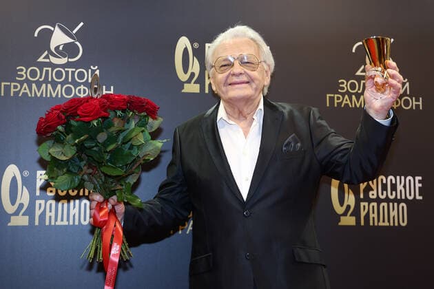 MOSCOW, RUSSIA - DECEMBER 10, 2021: Singer, composer Yuri Antonov attends the 2021 Golden Gramophone Awards ceremony at the State Kremlin Palace. Valery Sharifulin TASS  TS11B6D9