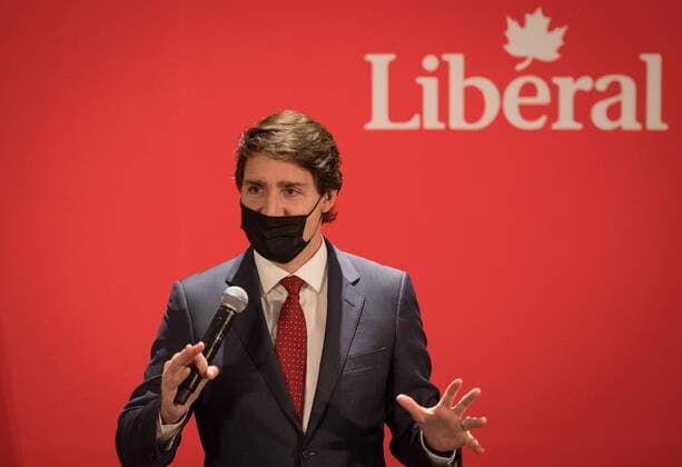 December 10, 2021, TORONTO, ON, CANADA: Prime Minster Justin Trudeau delivers remarks during a fundraiser for the Liberal Party of Canada, at the Hilton Toronto on, Friday, December 10, 2021. TORONTO CANADA  - ZUMAc35_ 20211210_zaf_c35_163 Copyright: xTijanaxMartinx