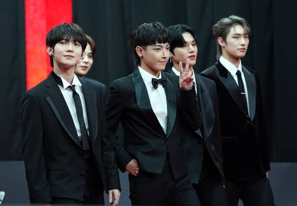 2021 Mnet Asian Music Awards MAMA PAJU, SOUTH KOREA, DEC 11: South Korean boy band ATEEZ during 2021 Mnet Asian Music Awards MAMA at the CJ ENM STUDIO CENTER in Paju, South Korea, on December 11, 2021. Paju the CJ ENM STUDIO CENTER South Korea 7074_250013 Copyright: xSeokyongxLee PentaxPressx