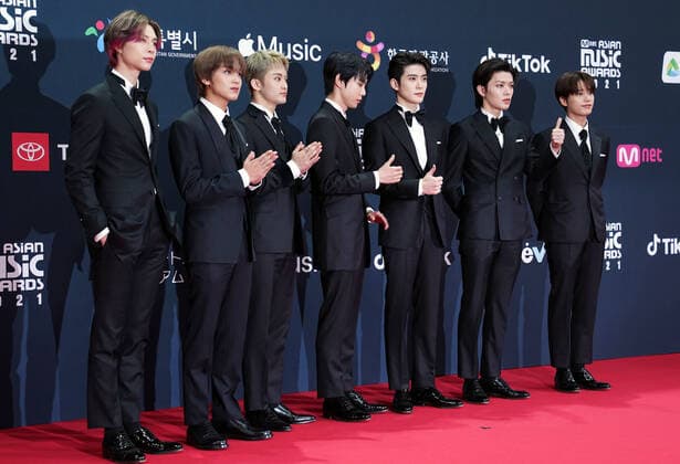 2021 Mnet Asian Music Awards MAMA PAJU, SOUTH KOREA, DEC 11: South Korean boy band NCT 127 during 2021 Mnet Asian Music Awards MAMA at the CJ ENM STUDIO CENTER in Paju, South Korea, on December 11, 2021. Paju the CJ ENM STUDIO CENTER South Korea 7074_249977 Copyright: xSeokyongxLee PentaxPressx