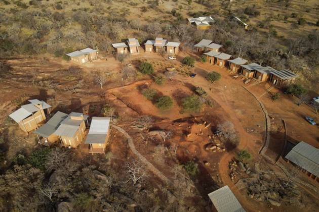 Visit to the elementary school of Gando in the urban commune of Tenkodogo, a project of the Burkinabe architect Diebedo Francis Kere, on February 26, 2021.  NicolasxRemenex xLexPictorium LePictorium_0257556