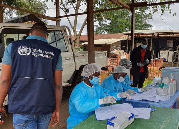 (211216) -- BENI, Dec. 16, 2021 -- Undated photo shows health workers preparing Ebola vaccination in Beni of North Kivu province, the Democratic Republic of the Congo (DRC). The DRC officially declared Thursday the end of the 13th Ebola outbreak, which killed six people in its northeastern province of North Kivu. ( Handout via Xinhua) DRC-EBOLA-OUTBREAK-END WHOxRegionalxOfficexforxAfrica 