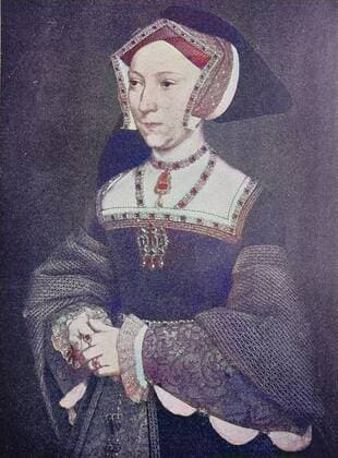 Jane Seymour, c. 1508 - 24 October 1537, was Queen of England from 1536 to 1537 as the third wife of King Henry VIII Jane Seymour, ca. 1508 - 24. Oktober 1537, war von 1536 bis 1537 Königin von England als dritte Ehefrau von König Heinrich VIII, historical, digital improved reproduction of an original from the 19th century digitale Reproduktion einer Originalvorlage aus dem 19. Jahrhundert, Originaldatum nicht bekannt, Kolorierung, koloriert, handkoloriert, Hand-colouring, hand coloured, colored