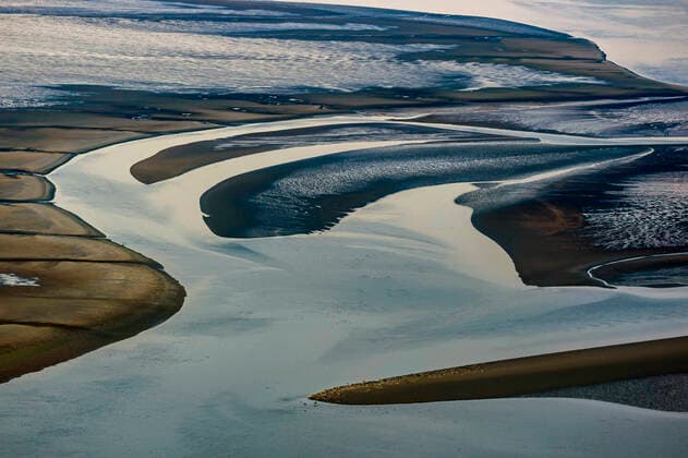 Elbmuendung aus der Luft, Deutschland, Hamburgisches Wattenmeer-Nationalpark aerial view of the Elbe estuary, Germany, Hamburgisches Wattenmeer National Park BLWS658630 *** Elbe estuary from the air, Germany, Hamburg Wadden Sea National Park aerial view of the Elbe estuary, Germany, Hamburg Wadden Sea National Park BLWS658630 Copyright: xblickwinkel C.xKaiserx