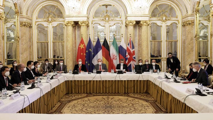 News Themen der Woche KW50 News Bilder des Tages (211217) -- VIENNA, Dec. 17, 2021 -- Photo taken on Dec. 17, 2021 shows a meeting of the Joint Comprehensive Plan of Action (JCPOA) Joint Commission in Vienna, Austria. The seventh round of the Iran nuclear talks concluded here on Friday. The aim of the talks is to resume the implementation of the Joint Comprehensive Plan of Action (JCPOA), also referred to as the 2015 nuclear deal. ( Handout via Xinhua) AUSTRIA-VIENNA-JCPOA-JOINT COMMISSION-MEETING EUxDelegationxinxVienna 