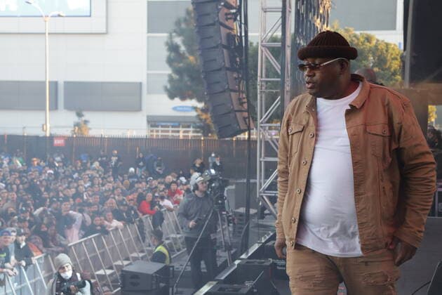December 18, 2021, Los Angeles, California, USA: Hip-hop artist E-40 raps on stage at the Once Upon A Time in LA concert Los Angeles USA - ZUMAs215 20211218_zap_s215_017 Copyright: xAlexanderxSeyumx