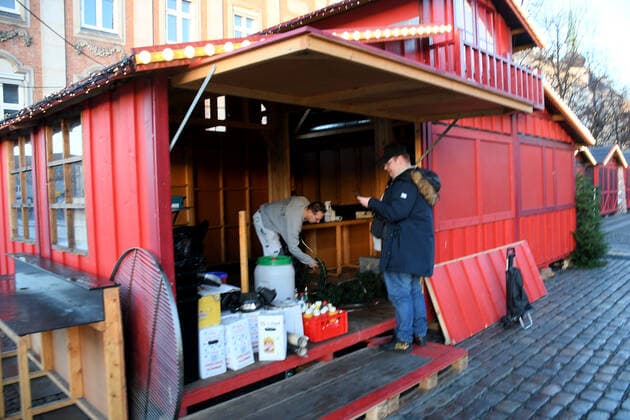 Copenhagen Denmark. 19 December 2021 New ormicorn restrrictions high omicron surge in Denmark there Denmark closed all christmnas market from tdoay sunday 19 december 2021 these are from Christnas Market closed in Copenhagen Denamrk. (Photo..Francis Joseph Dean Dean Pictures)