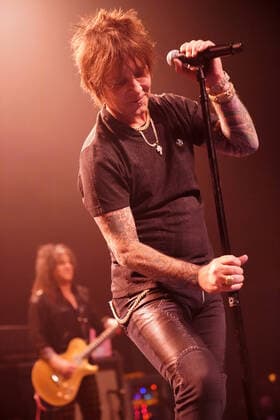 December 21, 2021, Hollywood, CA, USA: Musician - BILLY MORRISON guitarist for Billy Idol, performing on stage at the Above Ground 3 Benefit Concert. Guitarists Dave Navarro and Billy Morrison (Billy Idol) and an all-star band headlined their third â€oeABOVE GROUND†benefit concert on December 20, 2021, at The Fonda Theatre, Hollywood, CA. After sitting out 2020 because of Covid, Navarro and Morrison were joined by a diverse group of special guests including Perry Farrell, Etty Lau Farrell, Corey Taylor, Mark McGrath, Steve Stevens, Franky Perez, Anthony Keidis (Red Hot Chile Peppers), Dexter Holland, and more..As with previous successful events in 2018 and 2019, this immersive evening of art and music celebrates the vinyl album - ZUMAmt3_ 20211221_zaf_mt3_005 Copyright: xScottxMitchellx