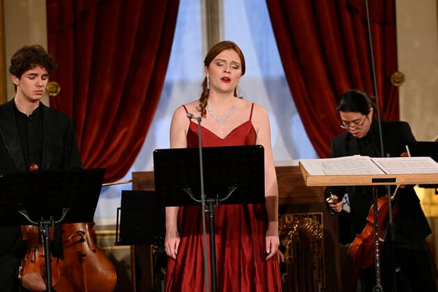 Illustration shows the rehearsal of the yearly Christmas concert, in the Throne Room (Salle du Trone - Troonzaal) at the Royal Palace in Brussels, Tuesday 21 December 2021.  POOLxPHILIPxREYNAERTS 3160693