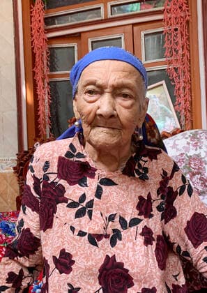 KASHGAR, CHINA - AUGUST 22: Alimihan Seyiti is pictured on August 22, 2021 in Kashgar, Xinjiang Uygur Autonomous Region of China. Alimihan Seyiti, the oldest person in China, passed away on December 16 at the age of 135 in Xinjiang.  Copyright: xVCGx CFP111362201382