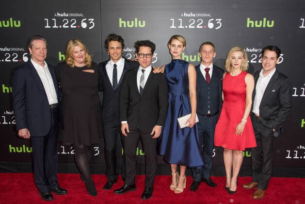 February 11, 2016, Los Angeles, California, USA: L to R: CHRIS COOPER, BRIDGET CARPENTER, JAMES FRANCO, J.J. ABRAMS, LUCY FRY, DANIEL WEBBER, SARAH GADON, and T.R. KNIGHT at the premiere of 11.22.63 at The Bruin Theatre in Los Angeles, California Los Angeles USA - ZUMAs247 20160211_zep_s247_038 Copyright: xCharliexSteffensx