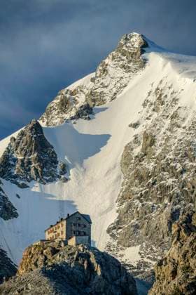 Secluded Payerhutte refuge in Ortler Alps, ANSF00121