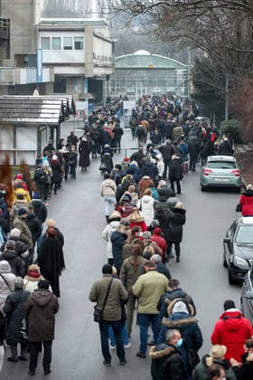 A year ago, vaccination against COVID-19 officially started in Croatia People waiting in line to receive a dose of a COVID-19 vaccine at Zagreb Fair, in Zagreb, Croatia, on December 27, 2021. A year ago, vaccination against COVID-19 officially started in Croatia. From 27 December 2020 to 26 December 2021, Croatia has administered a total of 4,647,360 doses of COVID vaccine so far. Assuming every person needs 2 doses, that™s enough to have vaccinated about 57.1% of the country™s population. IgorxKralj PIXSELL