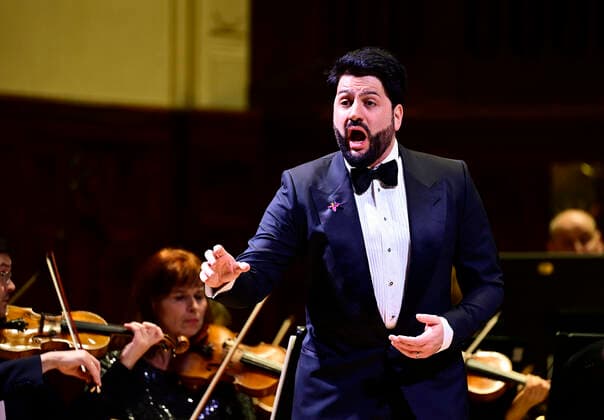 Russian soprano Anna Netrebko (not seen) and her husband Yusif Eyvazov perform during a concert in Municipal House in Prague, Czech Republic, on Monday, December 27, 2021. (CTKxPhoto RomanxVondrous) CTKPhotoP2021122705290  vnd 4