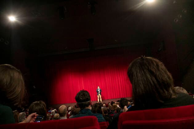 Artists perform during the Demain c etait mieux. Non peut-etre show at the Centre Culturel venue in Auderghem - Oudergem, Brussels on Wednesday 29 December 2021. Yesterday the Council of State (Raad Van State - Conseil d Etat) overturned the decision to close theaters as a corona-measure.  HATIMxKAGHAT 3163880