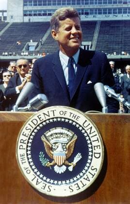 After military service during World War II in the South Pacific, Kennedy represented Massachusetts s 11th congressional district in the U.S. House of Representatives from 1947 to 1953 as a Democrat. Thereafter, he served in the U.S. Senate from 1953 until 1960.<br ><br > Kennedy defeated then Vice President and Republican candidate Richard Nixon in the 1960 U.S. presidential election. He was the youngest elected to the office, at the age of 43, the second-youngest President (after Theodore Roosevelt), and the first president to have been born in the 20th century. Events during his presidency included the Bay of Pigs Invasion, the Cuban Missile Crisis, the building of the Berlin Wall, the Space Race, the African American Civil Rights Moveme Supplier:xCPAxMediaxCo.xLtd. 1060_05_CPA0010350
