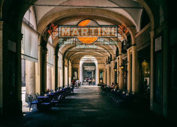 Caffe Torino Außenansicht, 24.08.2019 Turin Piemont Italien *** Caffe Torino exterior view, 24 08 2019 Turin Piedmont Italy