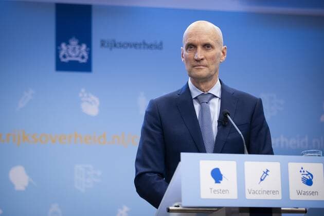 Coronavirus in den Niederlanden, Mark Rutte und Ernst Kuipers Pressekonferenz in Den Haag THE HAGUE - Health Minister Ernst Kuipers (Public Health, Welfare and Sport) during the corona press conference, which he hosted together with Prime Minister Mark Rutte. The cabinet will relax the corona rules for higher education, retail, contact professions and sports. ANP SEM VAN DER WAL