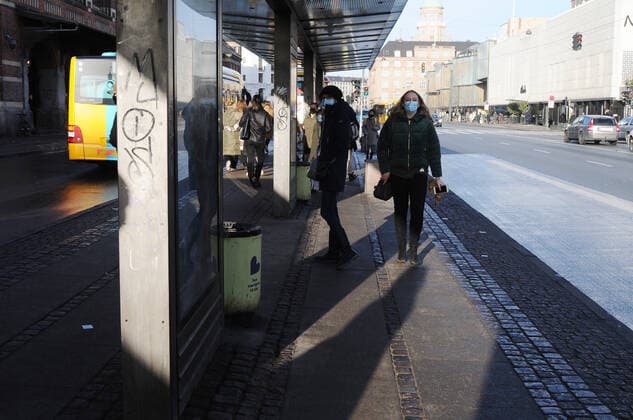 Copenhagen Denmark. 15 January 2022 Get corona covid-19 quick test free and keep social distance and In Denmark due to covid-19 and omicron cases face mask is manadtory for danish public transport system bus train and metro and on airport for air traveler in Denmark. (Photo..Francis Joseph Dean Dean Pictures)