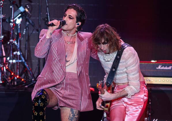Bilder des Jahres 2022, Entertainment 01 Januar Entertainment Themen der Woche KW02 Entertainment Bilder des Tages January 15, 2022, Inglewood, CA, USA: INGLEWOOD, CALIFORNIA - JANUARY 15: Maneskin - Damiano David and Thomas Raggi perform onstage at the 2022 iHeartRadio ALTer EGO presented by Capital One at The Forum on January 15, 2022 in Inglewood, California. Inglewood USA - ZUMAs181 20220115_zea_s181_018 Copyright: xImagespacex
