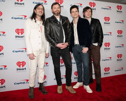 15 January 2022 - Los Angeles, California - (L-R) Nathan Followill, Caleb Followill, Jared Followill, and Matthew Followill of Kings Of Leon. iHeartRadio ALTer EGO presented by Capital One. Inglewood USA - ZUMAa123 20220115_zaa_a123_009 Copyright: xBillyxBennightx