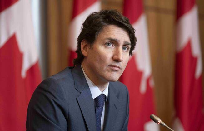 January 19, 2022, Ottawa, ON, Canada: Canadian Prime Minister Justin Trudeau listens to a question during a news conference, Wednesday, Jan. 19, 2022 in Ottawa. Ottawa Canada  - ZUMAc35_ 20220119_zaf_c35_017 Copyright: xAdrianxWyldx