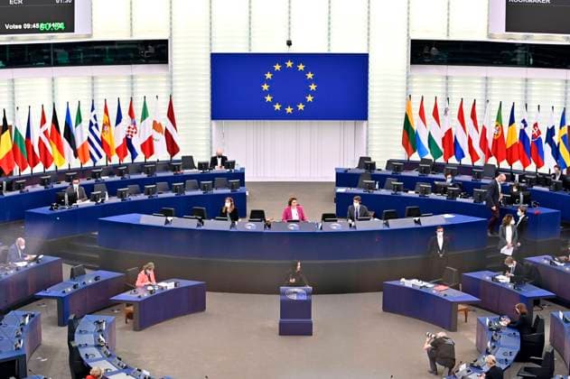 Evin Incir bei einer Plenartagung über sexuelle und reproduktive Gesundheit und die damit verbundenen Rechte in der Europäischen Union im Plenarsaal des Europäischen Parlaments. Straßburg, 20.01.2022 Foto:xD.xAnoraganingrumx xFuturexImage