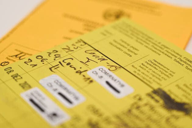 Coronavirus, Impfpflicht Symbolbilder Stock- und Symbolbilder I 20.01.2022 Gesundheitszeugnis zum Nachweis von Impfungen: Impfpass, Internationale Bescheinigung über Impfungen und Impfbuch, Impfbescheinigung, Comirnaty, Moderna, Biontech, Johnson&Johnson, 2G, 2G+, 3G, 3G+ Hamburg Neugraben Hamburg Deutschland Copyright: xLobeca FelixxSchlikisx