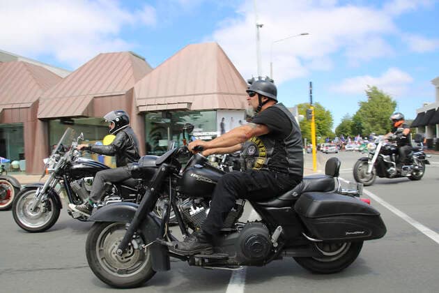 January 22, 2022, Christchurch, Canterbury, New Zealand: Motorcyclists attended the antivax protest in Merivale in large numbers..Protesters take to the streets in the affluent suburb of Merivale in protest against the mandatory Covid19 vaccination. Christchurch New Zealand - ZUMAs197 20220122_zaa_s197_031 Copyright: xAdamxBradleyx