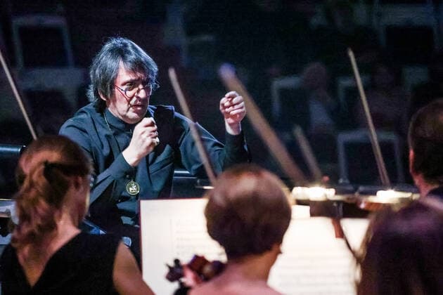 MOSCOW, RUSSIA â€“ JANUARY 24, 2022: Conductor Yuri Bashmet performs during a concert marking his 69th birthday at the Tchaikovsky Concert Hall; the concert is held as part of the 2022 Winter International Arts Festival. Artyom Geodakyan TASS  TS12023E