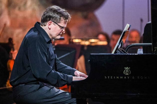 MOSCOW, RUSSIA â€“ JANUARY 24, 2022: Finnish pianist Olli Mustonen performs during a concert marking conductor Yuri Bashmet s 69th birthday at the Tchaikovsky Concert Hall; the concert is held as part of the 2022 Winter International Arts Festival. Artyom Geodakyan TASS  TS12024C