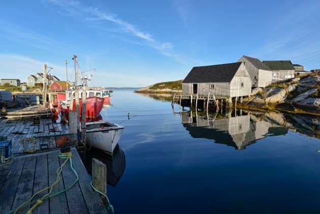 Fishing Sheds in the village of Peggy s Cove, Nova Scotia, Canada, North America Copyright: JonxReaves 1241-288