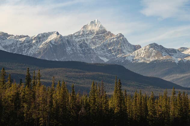 Peaks of Mount Edith Cavell, Jasper National Park, UNESCO World Heritage Site, Alberta, Canadian Rockies, Canada, North America Copyright: JonxReaves 1241-317
