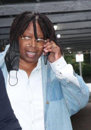 NEW YORK, NY- OCTOBER 25: Whoopi Goldberg seen exiting ABC studios in New York City on October 25, 2021. Copyright: xRWx