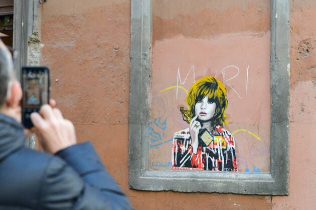 Bilder des Jahres 2022, Entertainment 02 Februar Entertainment Themen der Woche KW05 Entertainment Bilder des Tages February 3, 2022, Rome, Italy: Rome, Italy, Via del Vantaggio, February 03, 2022, The mural dedicated to Monica Vitti during In the alleys of Rome the mural dedicated to Monica Vitti - News. Rome Italy  - ZUMAl164 1009529723st Copyright: xGloriaxImbrognox