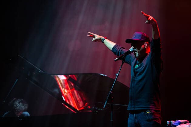 Spain: MC Nach (Ignacio Fornés) live show MC Nach (Ignacio Fornés) during his live show in Madrid included in Inverfest 2022 agenda at Teatro Circo Price in Madrid. February 5th 2022. Madrid Madrid Spain Copyright: JuanxCarlosxGarcíaxMate