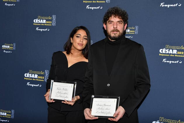 Frankreich, nationaler Filmpreis Cesar - Bekanntgabe der Nominierungen Leila Bekhti, Damien Bonnard - Dejeuner des nommes aux Cesar 2022 au Fouquet s a Paris CELEBRITES : Dejeuner des nommes aux Cesar 2022 au Fouquet s - Paris - 06 02 2022 LionelUrman Panoramic 