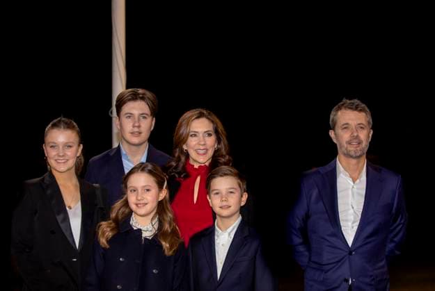 06-02-2022 Denmark Princess Mary and Prince Frederik and Prince Christian and Princess Isabella and Prince Vincent and Princess Josephine arriving for the TV2 birthday show, Mary 50 we celebrate Denmark crown princess, at the Vilhelm Lauritzen Termitteln in Kastrup. Â  Copyright: xPPEx