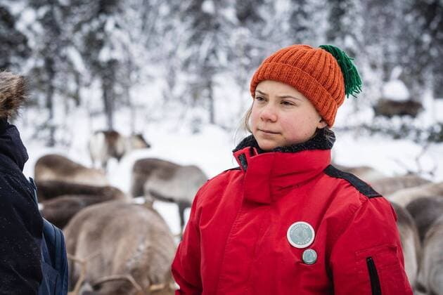 Bilder des Jahres 2022, News 02 Februar News Themen der Woche News Bilder des Tages Greta Thunberg and Fridays for future visit Porjus and Nils-Johan Utsi, Sirges Sami village, in Sweden on Feb. 06, 2022. PORJUS SWEDEN x11300x *** Greta Thunberg and Fridays for future visit Porjus and Nils Johan Utsi, Sirges Sami village, in Sweden on Feb 06, 2022 PORJUS SWEDEN x11300x,  Copyright: xCarl-JohanxUtsi TTx GRETA THUNBERG PORJUS