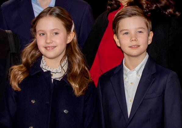 Bilder des Jahres 2022, Entertainment 02 Februar Entertainment Themen der Woche KW05 Entertainment Bilder des Tages 06-02-2022 Denmark Prince Vincent and Princess Josephine arriving for the TV2 birthday show, Mary 50 we celebrate Denmark crown princess, at the Vilhelm Lauritzen Termitteln in Kastrup. Â  Copyright: xPPEx