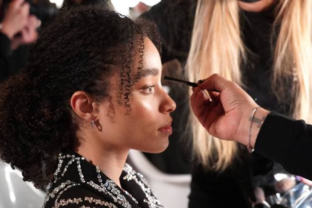 February 10, 2022, New York, NY, USA: Backstage at the LÃ¢â‚¬â ¢Agence Fashion Presentation during NY Fashion Week,.The Bowery Hotel, NYC.February 10, 2022. New York USA - ZUMAms4_ 20220210_zaf_ms4_008 Copyright: xSoniaxMoskowitzxGordonx