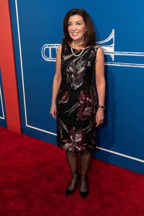 February 11, 2022, New York, NY, USA: NY State Governor KATHY HOCHUL attends the opening night of Ã¢â‚¬oeThe Music ManÃ¢â‚¬Â on Broadway at The Winter Garden Theater,.New York City.February 10, 2022. New York USA - ZUMAms4_ 20220211_zaf_ms4_045 Copyright: xSoniaxMoskowitzxGordonx