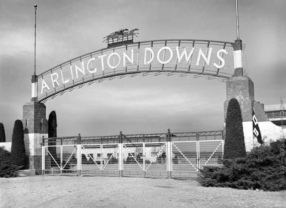 Arlington Downs Racetrack, Arlington, Texas, USA, Arthur Rothstein, U.S. Office of War Information U.S. Farm Security Administration, January 1942  Copyright: xCircaxImagesx ghi-circa10694