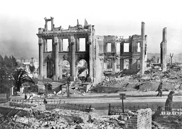Ruins after Earthquake, San Francisco, California, USA, Arnold Genthe, April 1906  Copyright: xCircaxImagesx ghi-circa10715