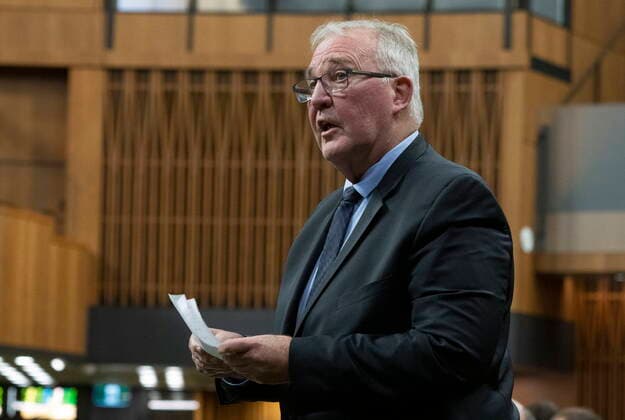 February 14, 2022, Ottawa, ON, Canada: President of the QueenöÄÃ s Privy Council for Canada and Emergency Preparedness Minister Bill Blair rises during Question Period, Monday, February 14, 2022 in Ottawa. Ottawa Canada  - ZUMAc35_ 20220214_zaf_c35_132 Copyright: xAdrianxWyldx
