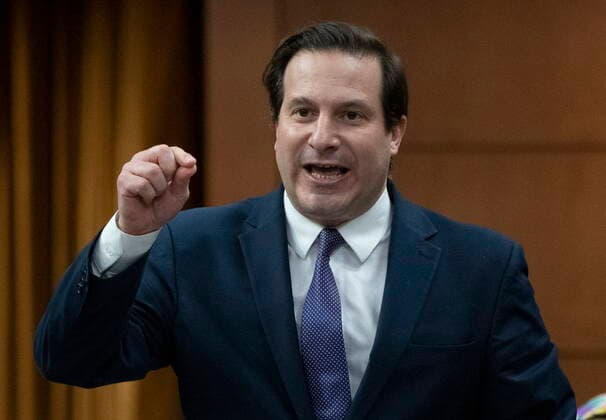February 14, 2022, Ottawa, ON, Canada: Public Safety Minister Marco Mendicino rises during Question Period, Monday, February 14, 2022 in Ottawa. Ottawa Canada  - ZUMAc35_ 20220214_zaf_c35_136 Copyright: xAdrianxWyldx