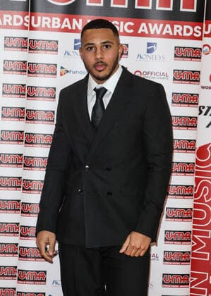February 14, 2022, London, United Kingdom: Aaron Simpson attends the Urban Music Awards 2022 at Porchester Hall in London. London United Kingdom - ZUMAs197 20220214_zaa_s197_449 Copyright: xBrettxCovex