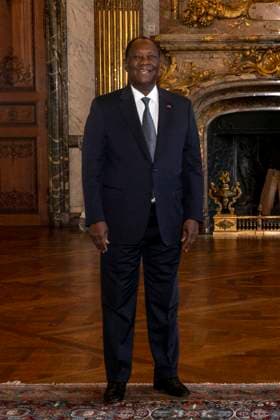 Namibian President Hage G. Geingob pictured during an audience at the Royal Palace in Brussels, between the Belgian King and the President of Ivory Coast, Tuesday 15 February 2022.  HATIMxKAGHAT 10048088